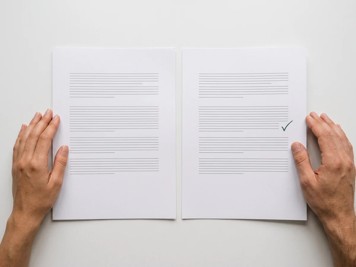 Illustration : comparaison de deux documents