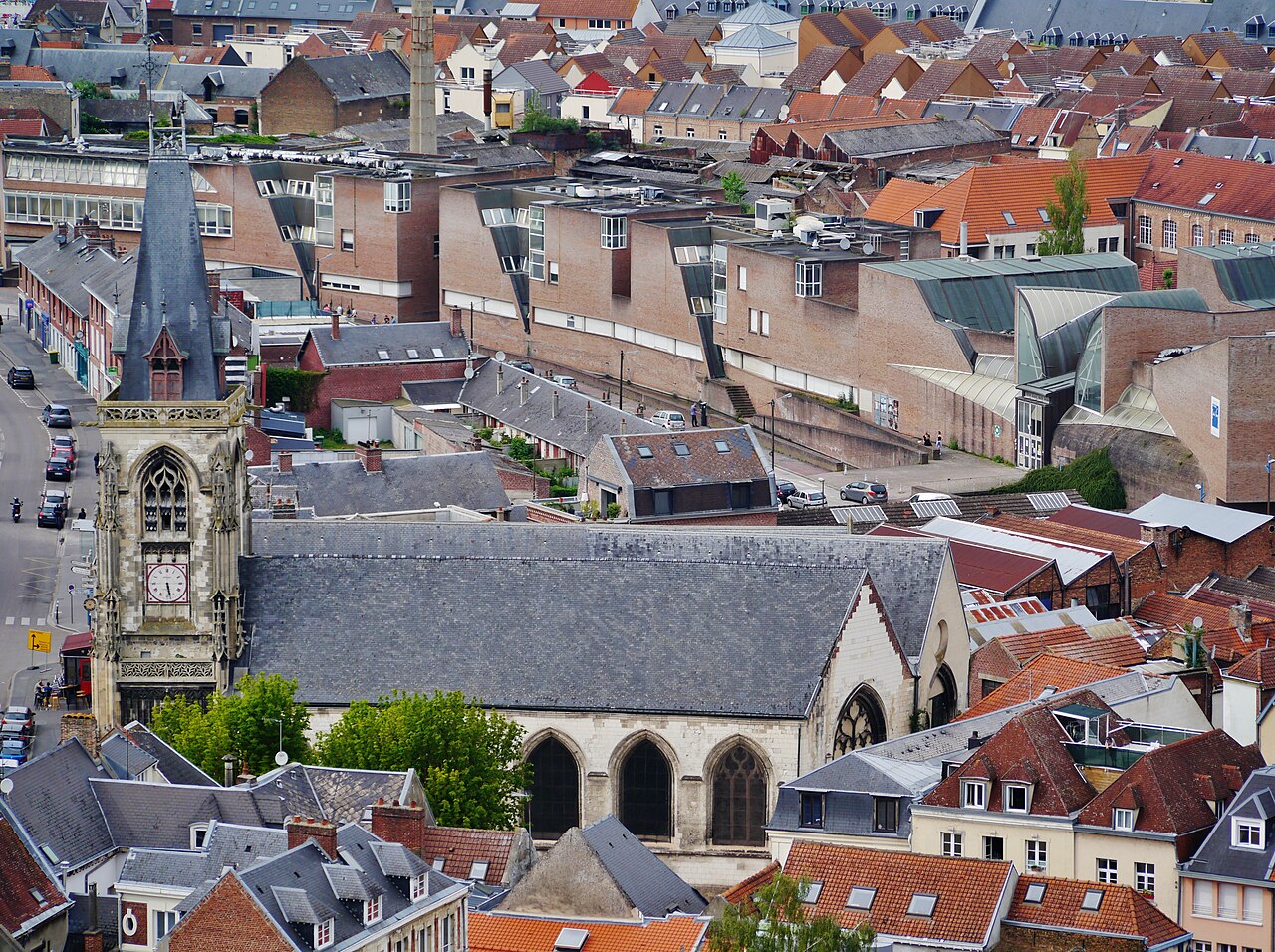 Amiens, le quartier Saint-Leu vu depuis la cathédrale